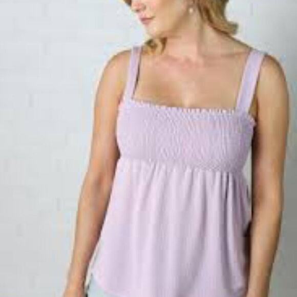KAILEIGH NWOT PURPLE SMOCKED BLOUSE MULTIPLE SIZES - Picture 1 of 7